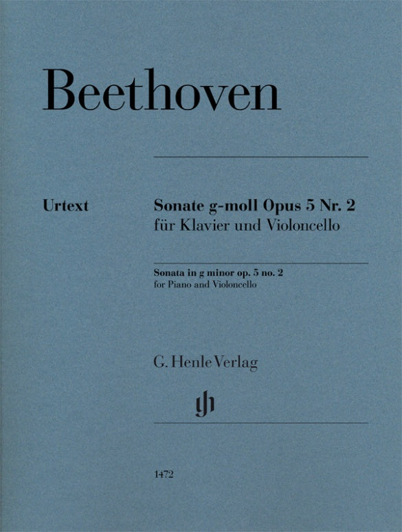 Henle Verlag Beethoven L.V. - Sonata In G Minor Op.5 N°2 - Violoncelle & Piano