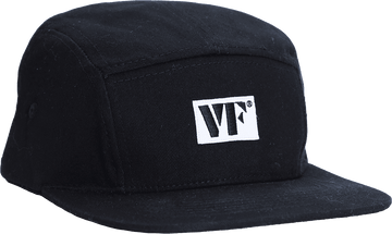 Schwarze 5-Panel-Camp-Mütze