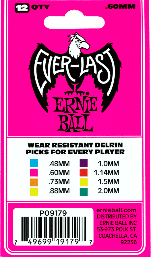 Plektren Everlast 12er-Pack Rosa 0,60mm