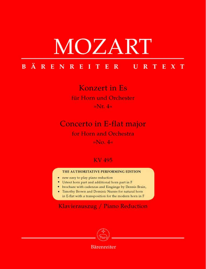 Moz W.A. - Konzert N°4 In Es-Dur Kv 495 - Horn Klavier