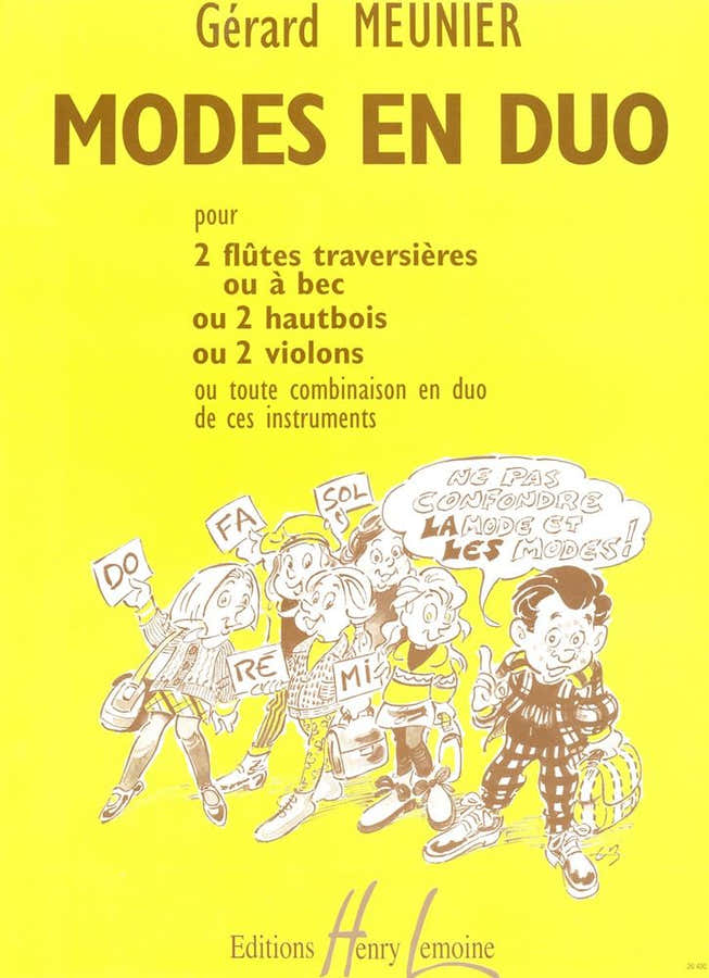 Meunier - Modes En Duo - 2 Flûtes Ou 2 Hautbois Ou 2 Violons