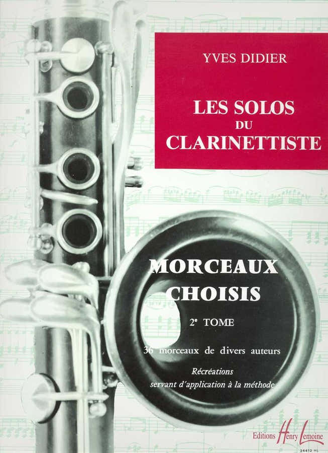 DIDIER YVES - LES SOLOS DU CLARINETTISTE VOL.2 - CLARINETTE