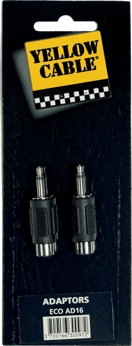 AD16 FEMALE RCA TO MALE 1/8 PHONE JACK - 2 PCS