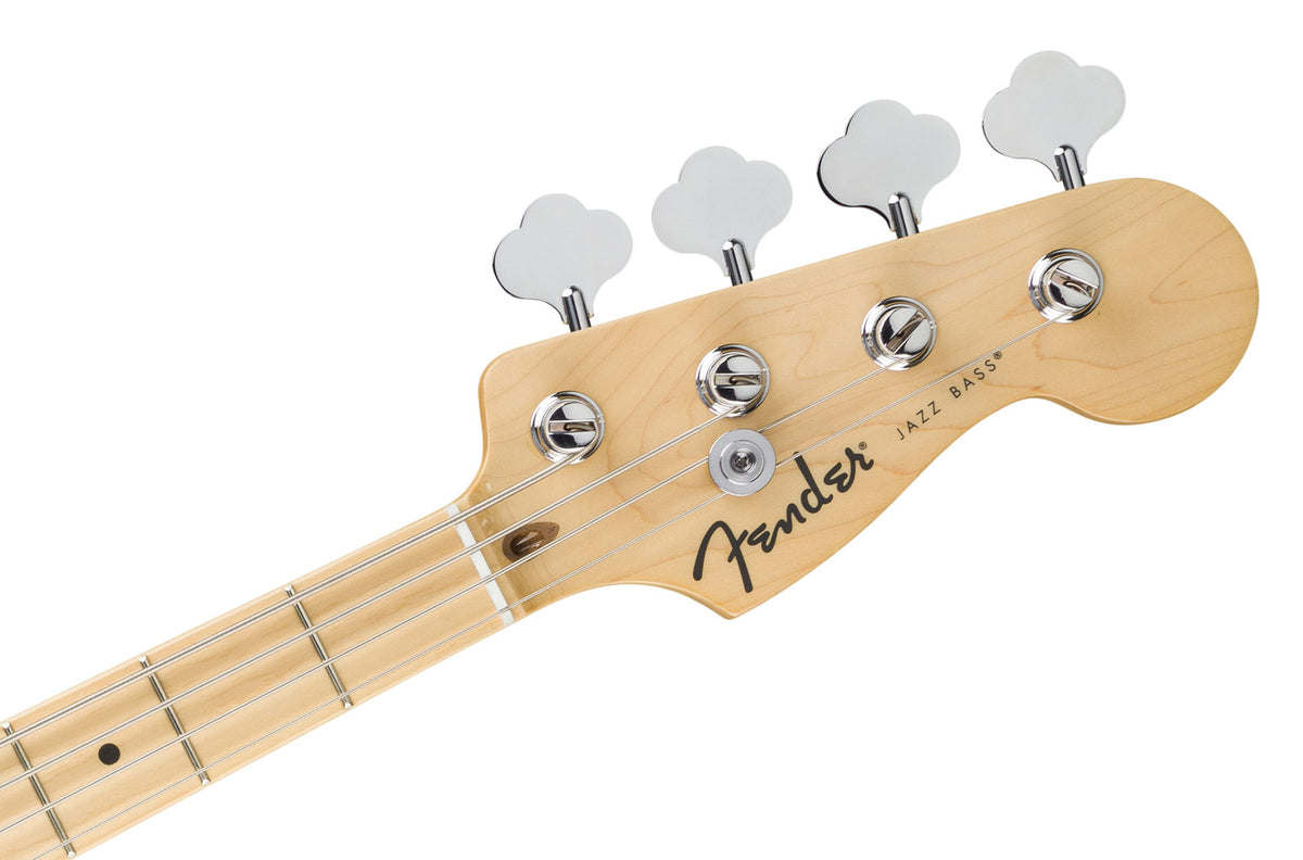 Standard Jazz Bass MN weißes Schlagbrett Aqua Marine Metallic