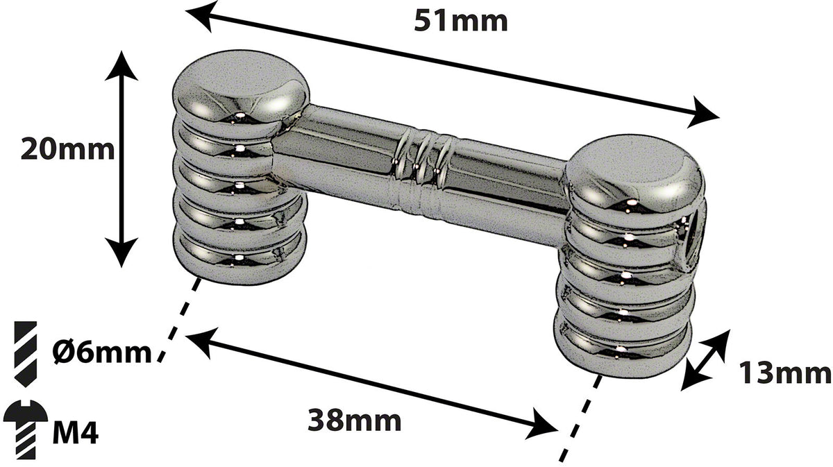 TL5S38 - SPANNBCKCHEN TUBELUG - 38MM - EINZIGEN SPANNSCHRAUBEN (X1)