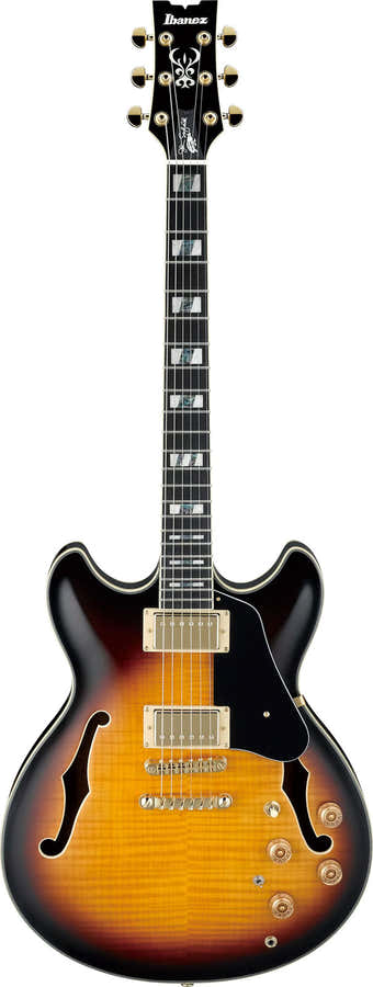 JSM10-VYS Vintage-Gelb-Sunburst Signatur von John Scofield