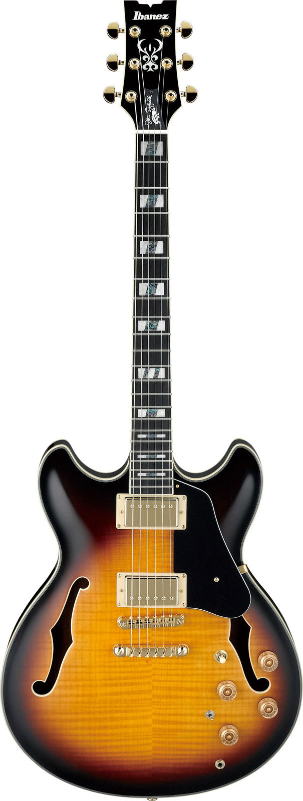 JSM10-VYS Vintage-Gelb-Sunburst Signatur von John Scofield