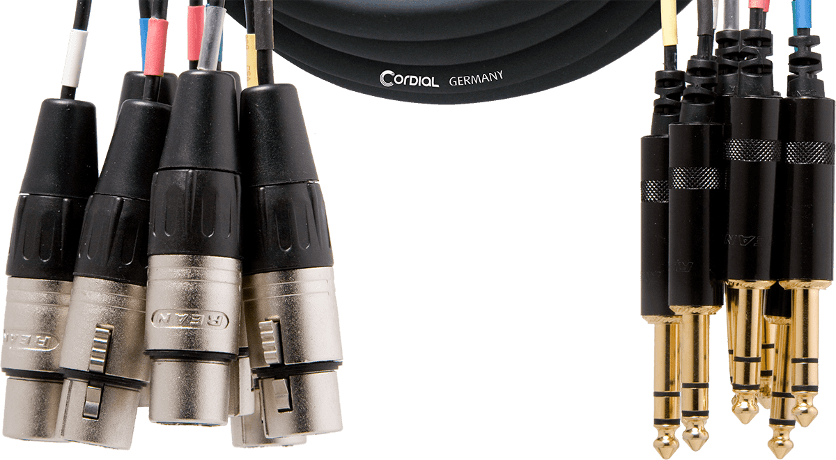 Mehrfachkabel 8 XLR Weiblich/8 Jack Stereo 3 M