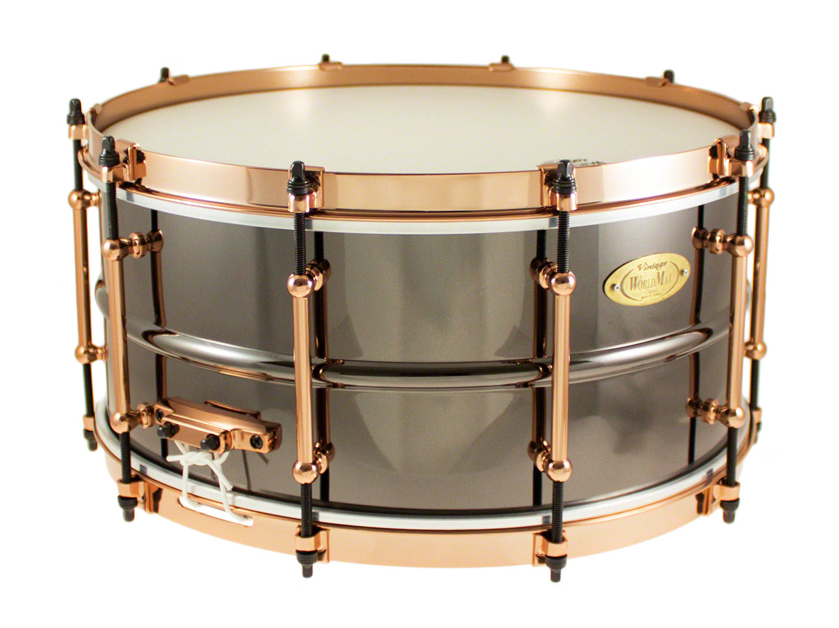 BK-6514SFXG - BLACK DAWG AZTEC GOLD VINTAGE 14" X 6.5" SNARE DRUM - BRASS SHELL