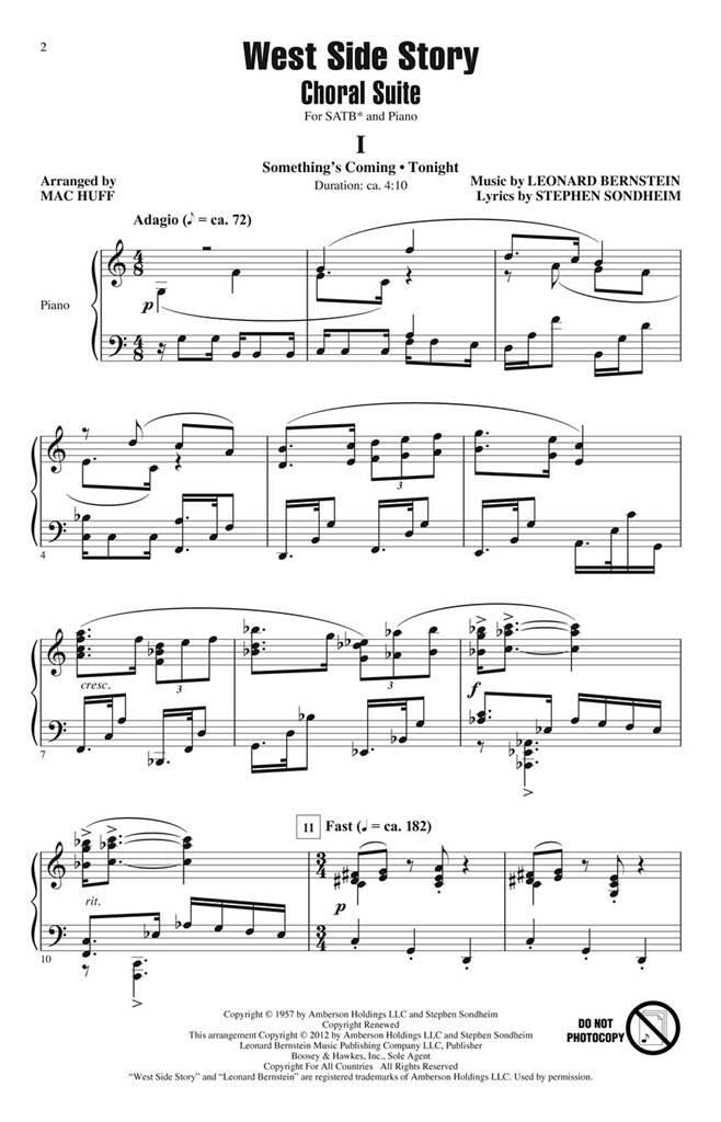 Bernstein Leonard - West Side Story - Choral Suite - SATB