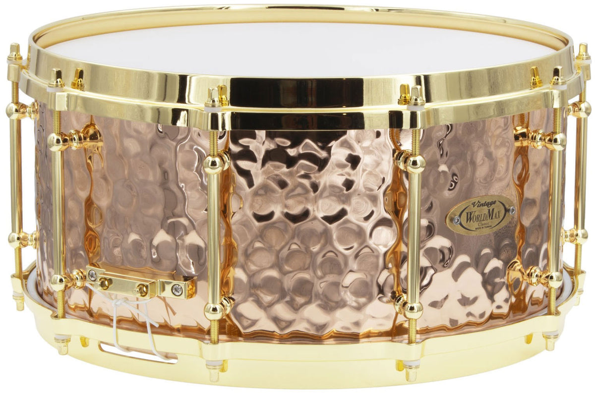 BZH-6514DHBR - Snare Drum 14" x 6.5" - Gehämmerter Bronze-Kessel - Gegossener Spannreifen