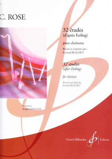 Rose C. - 32 Etudes D'apres Ferling - Clarinette Sib