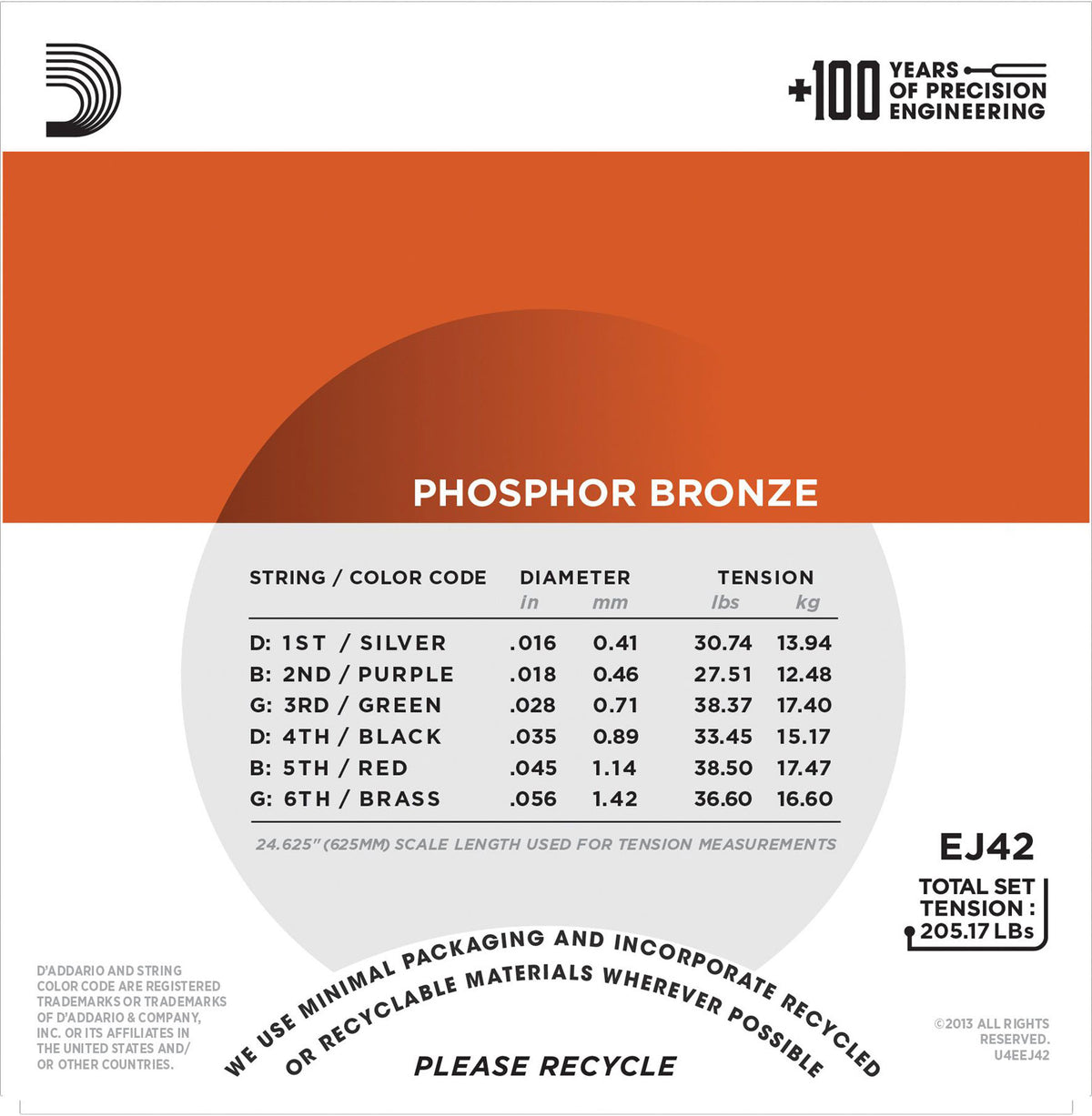 EJ42 RESOPHONIC GUITAR STRINGS 16-56