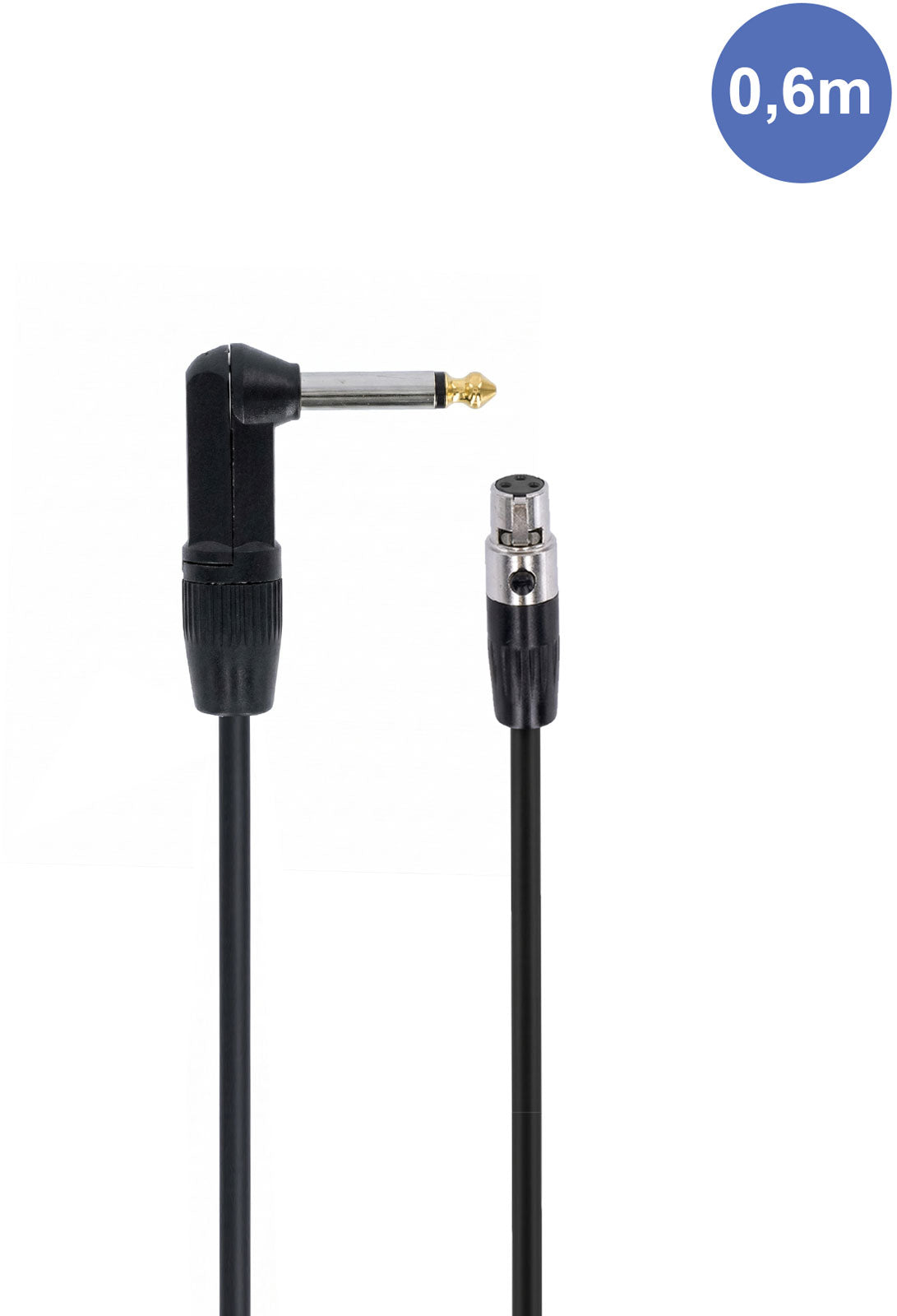 AUDIOCAB 454 Abgewinkelter Jack zu Mini XLR 3-polig (AKG) 6cm