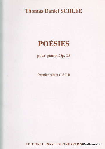 Schlee Thomas Daniel - Poesies I Op.25 - Piano