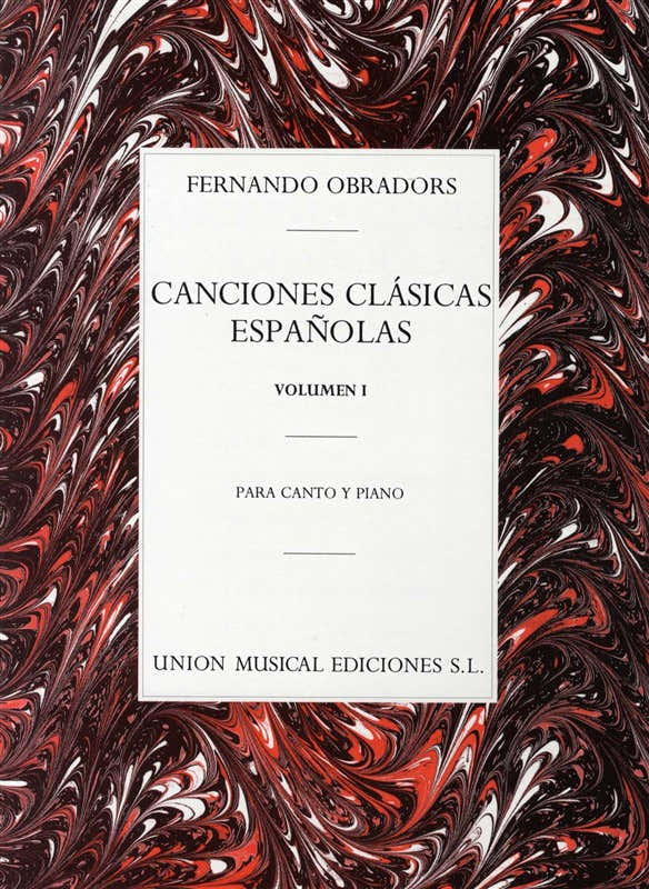 FERNANDO OBRADORS CANCIONES CLASICAS ESPANOLAS VOLUMEN I - Gesang