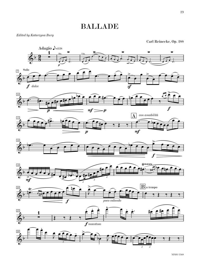 MUSIC MINUS ONE - REINECKE CARL - CONCERTO & BALLADE FOR FLUTE