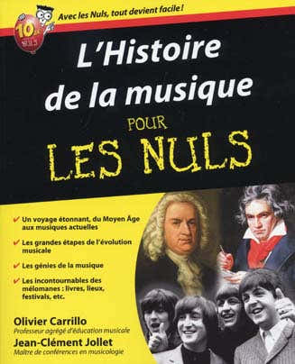 HISTOIRE DE LA MUSIQUE POUR LES NULS
