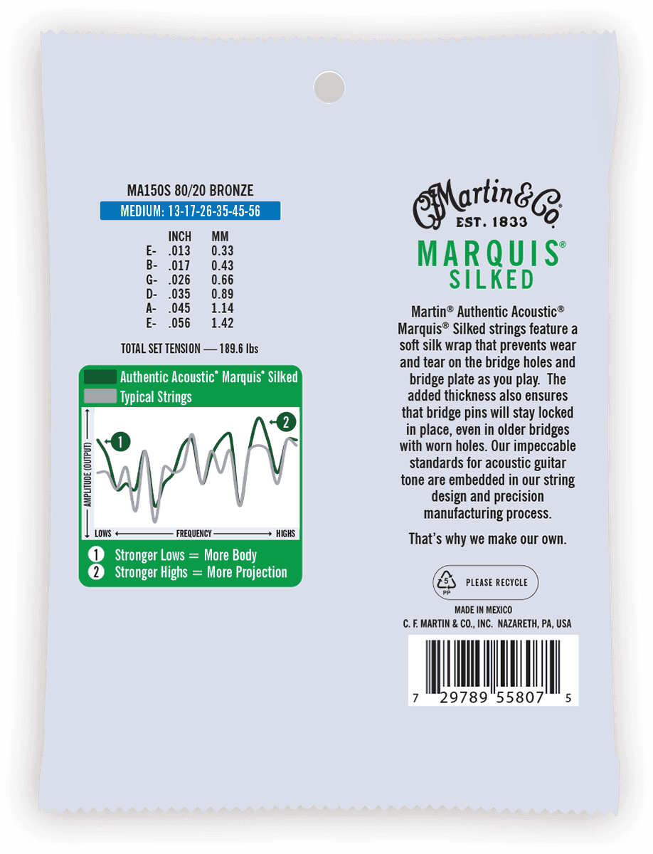 MA150S AUTHENTIC SILKED MEDIUM 80/20 BRONZE MEDIUM 13-17-26-35-45-56