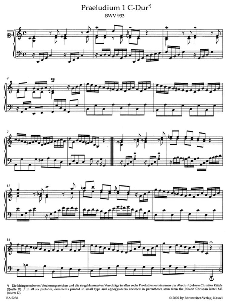 BACH J.S. - KLEINE PRALUDIEN UND FUGHETTEN