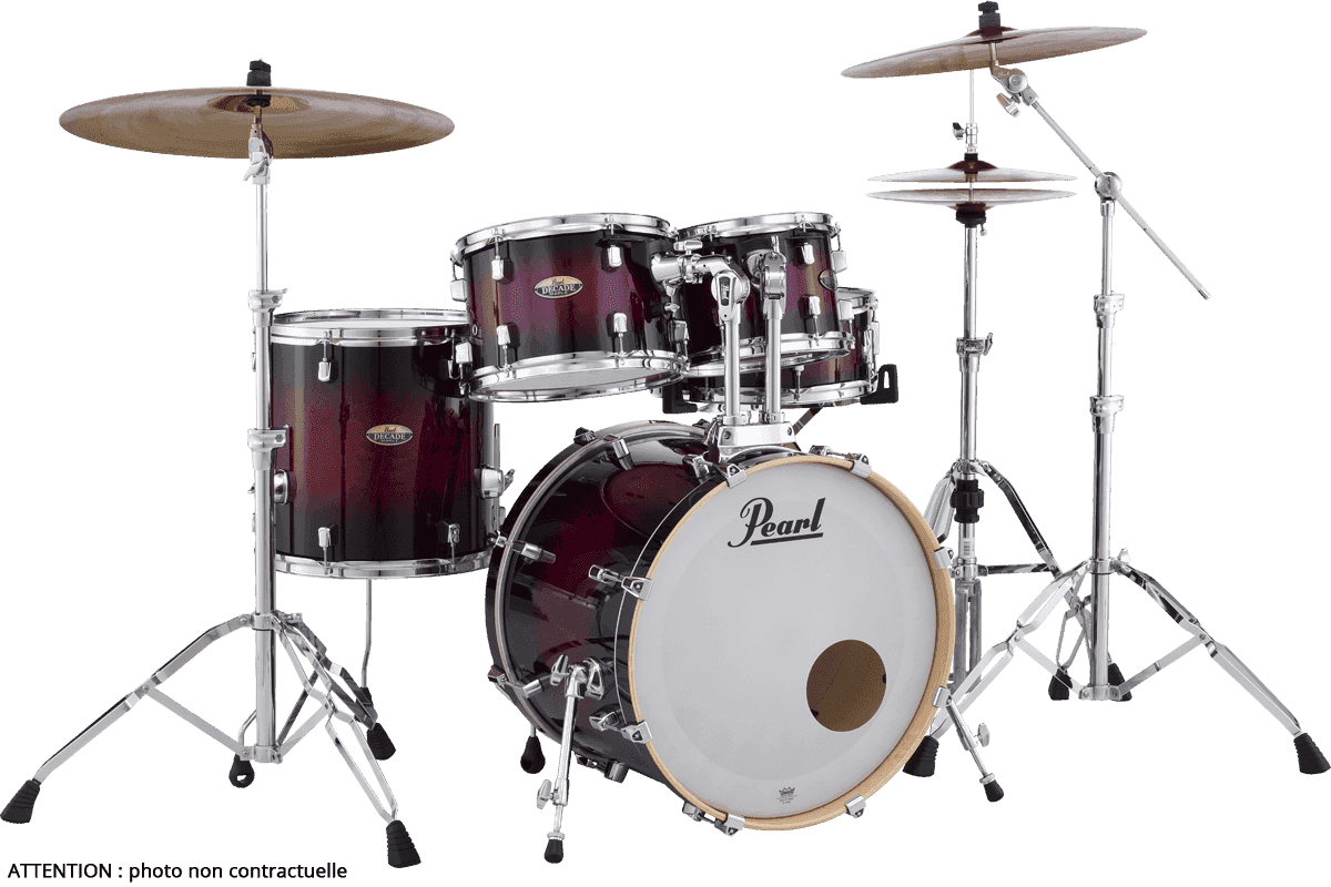Decade Maple Fusion 20 Hochglanz Tiefroter Farbverlauf