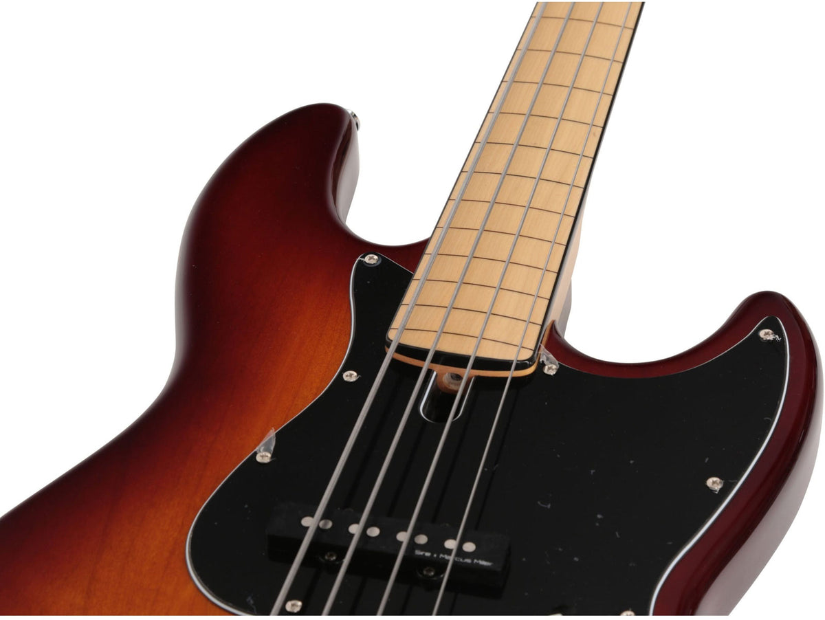 V7 Vintage Alder-4 Fretless Ts Tobacco Sunburst