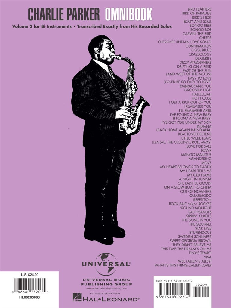 Parker Charlie - Omnibook Vol.2 En Sib
