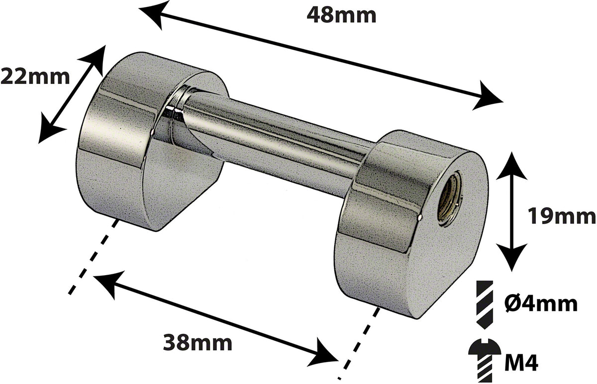 TL3S38 - SPANNBCKCHEN TUBELUG - 38MM -EINZIGEN SPANNSCHRAUBEN (X1)