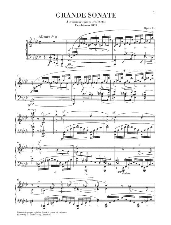 SCHUMANN R. - PIANO SONATA F MINOR OP. 14 (CONCERTO WITHOUT ORCHESTRA) EARLY AND LATE VERSIONS