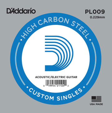 PL009 PLAIN STEEL GUITAR SINGLE STRING .009
