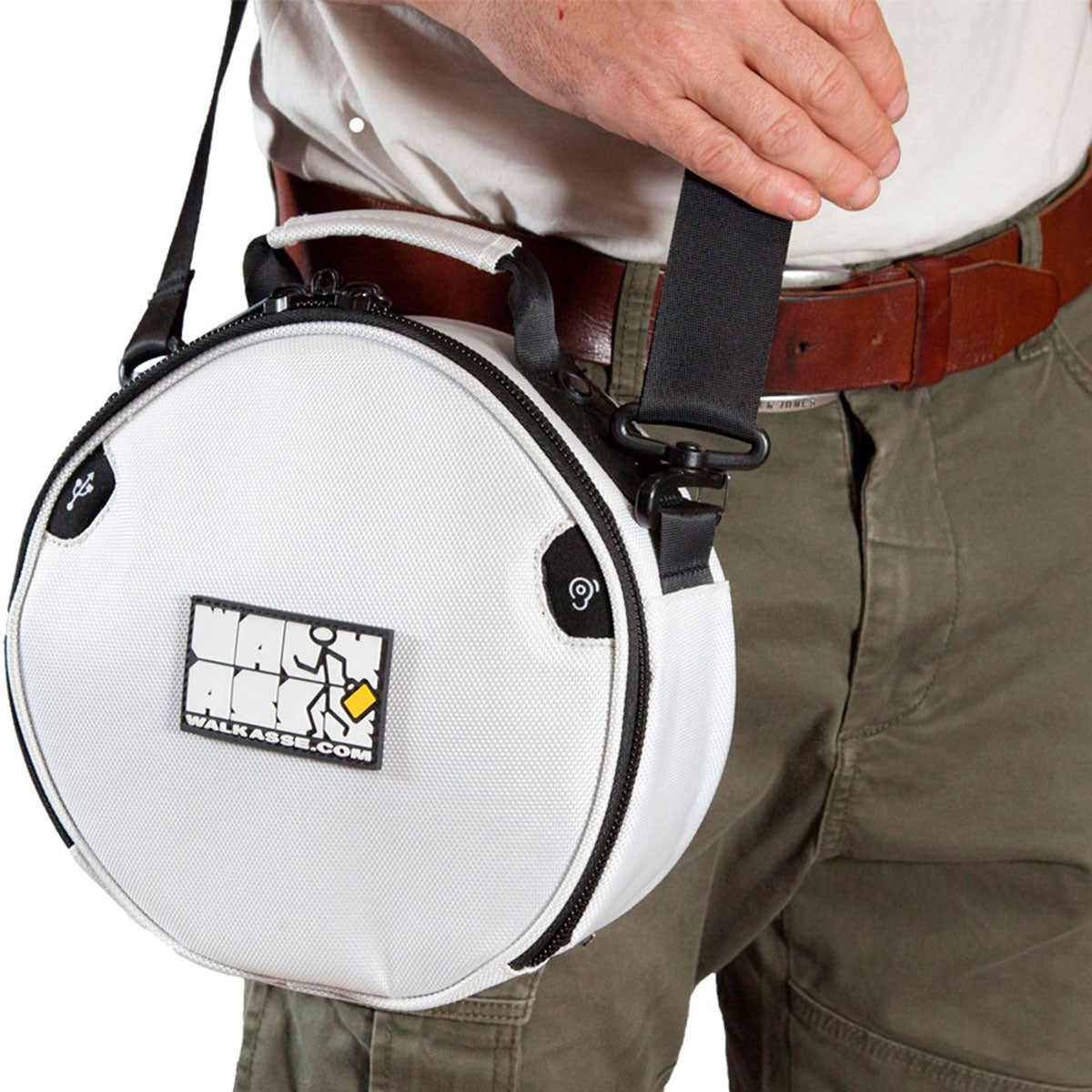 Weiße Kopfhörertasche