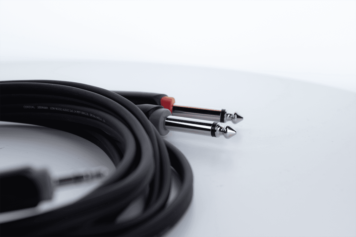 Kabel Y Abzweigkabel Mini-Klinke Stereo / 2 Mono-Klinken 1 m