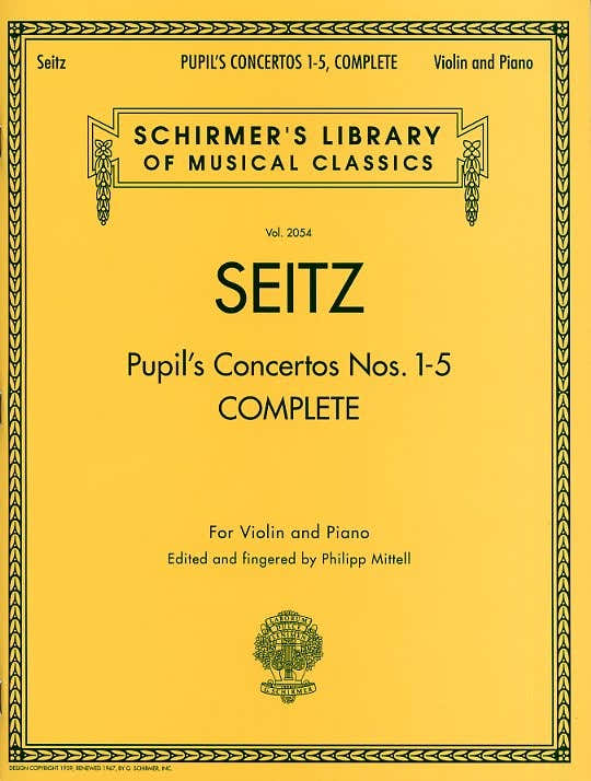 Friedrich Seitz Complete Pupil S Concertos Nos.1-5 - Violin