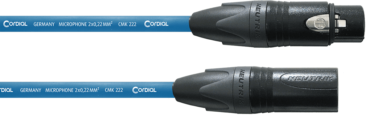 Cordial Mikrofonkabel XLR 10 M Blau