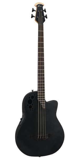 Ovation Elektro-Akustik-Bass Elite Tx Mid Cutaway Schwarz Texturiert B778TX-5-G
