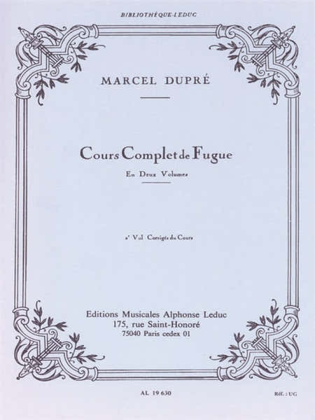 Dupre Marcel - Cours Complet De Fugue Vol.2