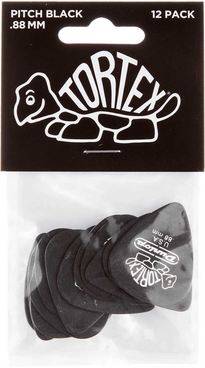 12 x 0,88mm Tortex Pitch Black