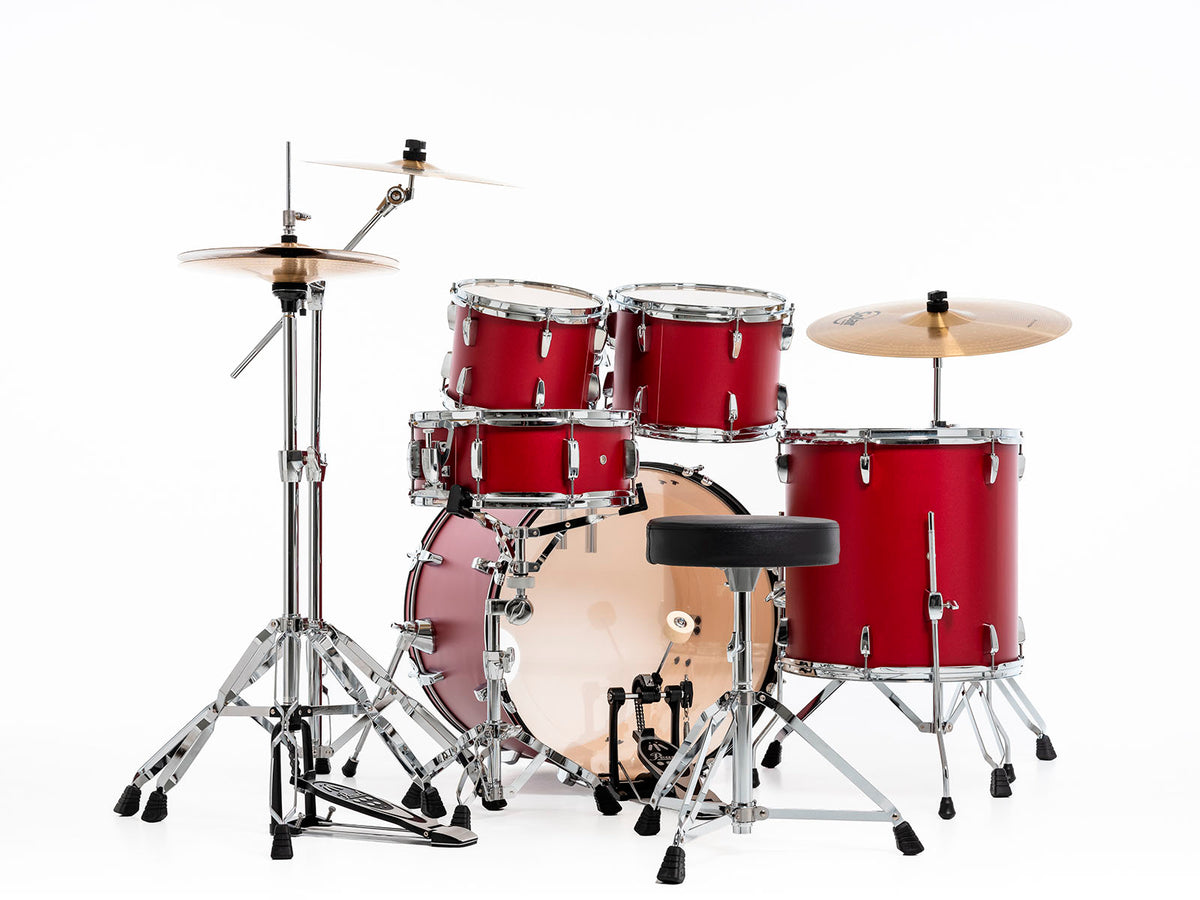 ROADSHOW FUSION 20 + B-50 MATTE RED + SOLAR CYMBALS