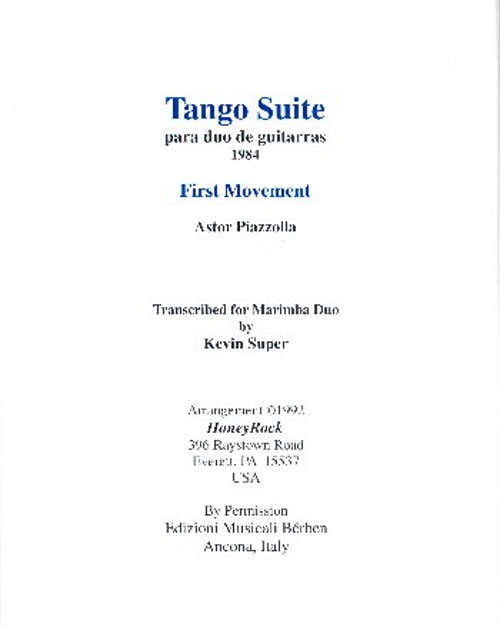 Piazzolla Astor - Tango Suite 1. Satz - 2 Gitarren