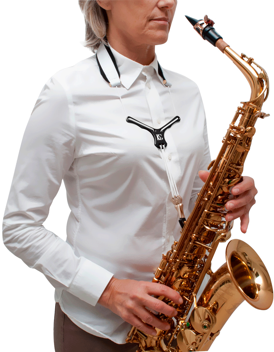 Zen-Gurt Weiß - Metallkarabiner - Sax SOP/alt/ Tenor