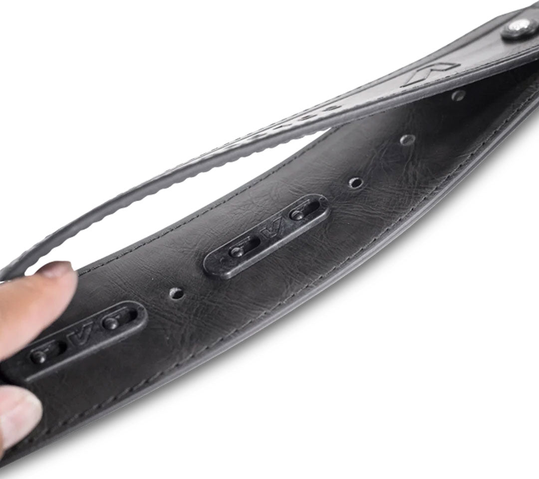 DuoStrap Damian Erskine Signature Doppelter Schultergurt Premium-Leder - Schwarz