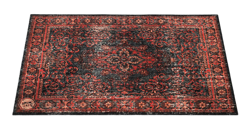 Drum N Base Teppich Vintage Persian 1.30 X 0.90M Rutschfest - Schwarz Rot