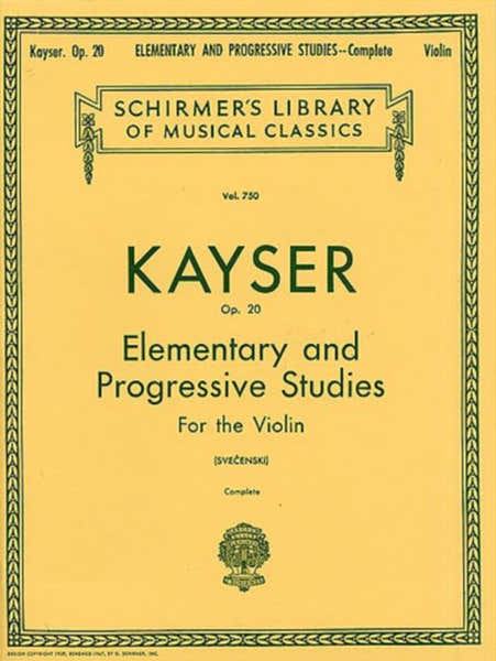 KAYSER H.F. - 36 ELEMENTARY AND PROGRESSIVE STUDIES COMPLETE OP.20 - VIOLON