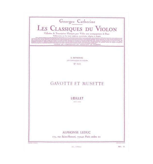 Loeillet/catherine - Gavotte et Musette - Klassik Violine N°373