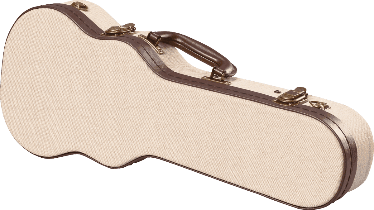 Sopran-Ukulelenkoffer Beige aus Holz Deluxe - GW