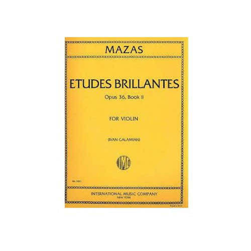 Mazas Jacques Fereol - Brillante Etüden Op.36 Band 2 (Galamian)