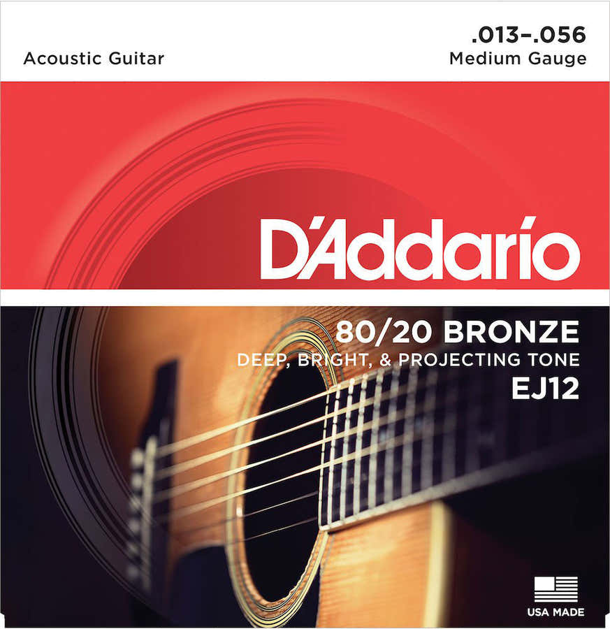 EJ12 80/12 BRONZE ACOUSTIC GUITAR STRINGS MEDIUM 13-56