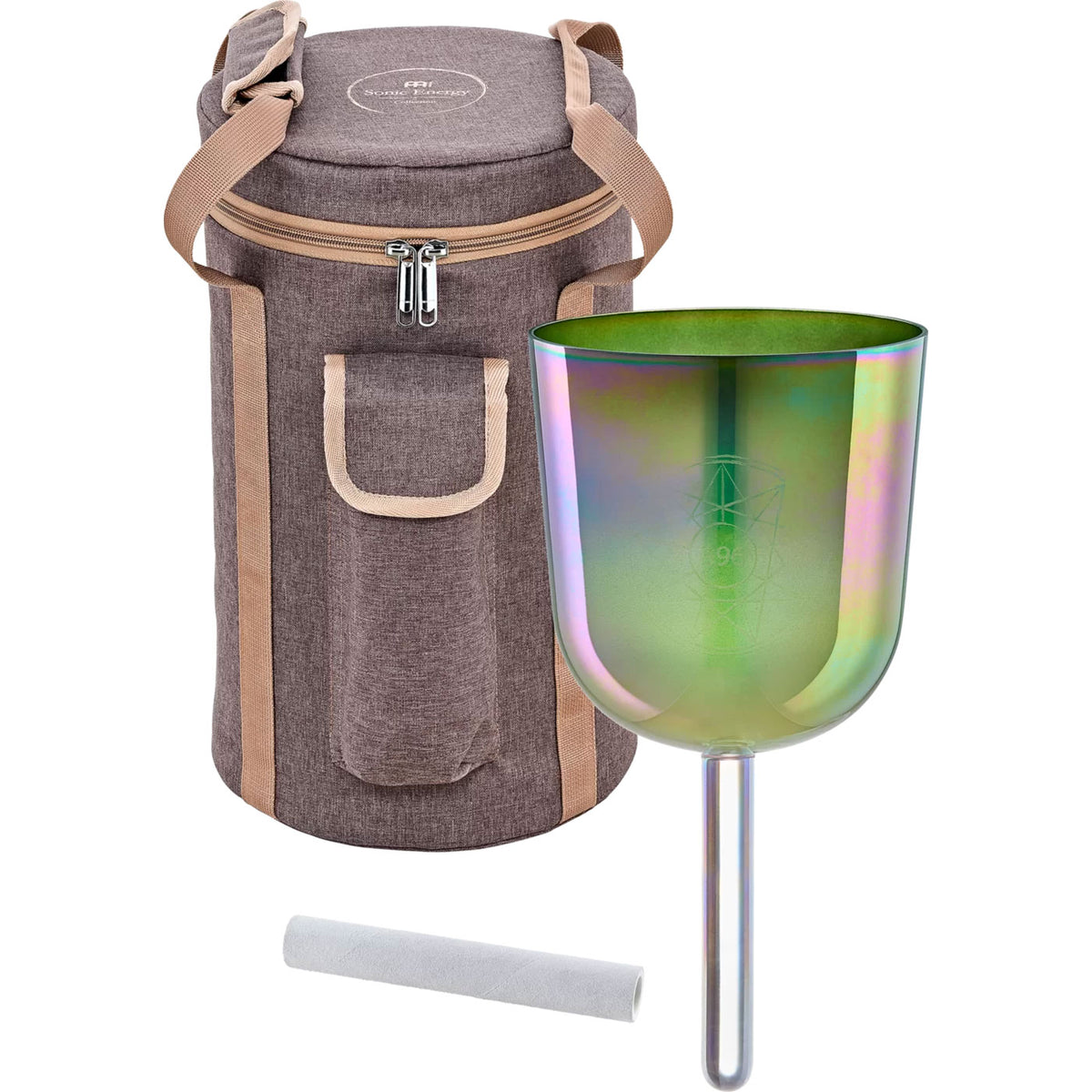 5.75" Essence Solfeggio Crystal Singing Bowl Ut 396 Hz Olive Green