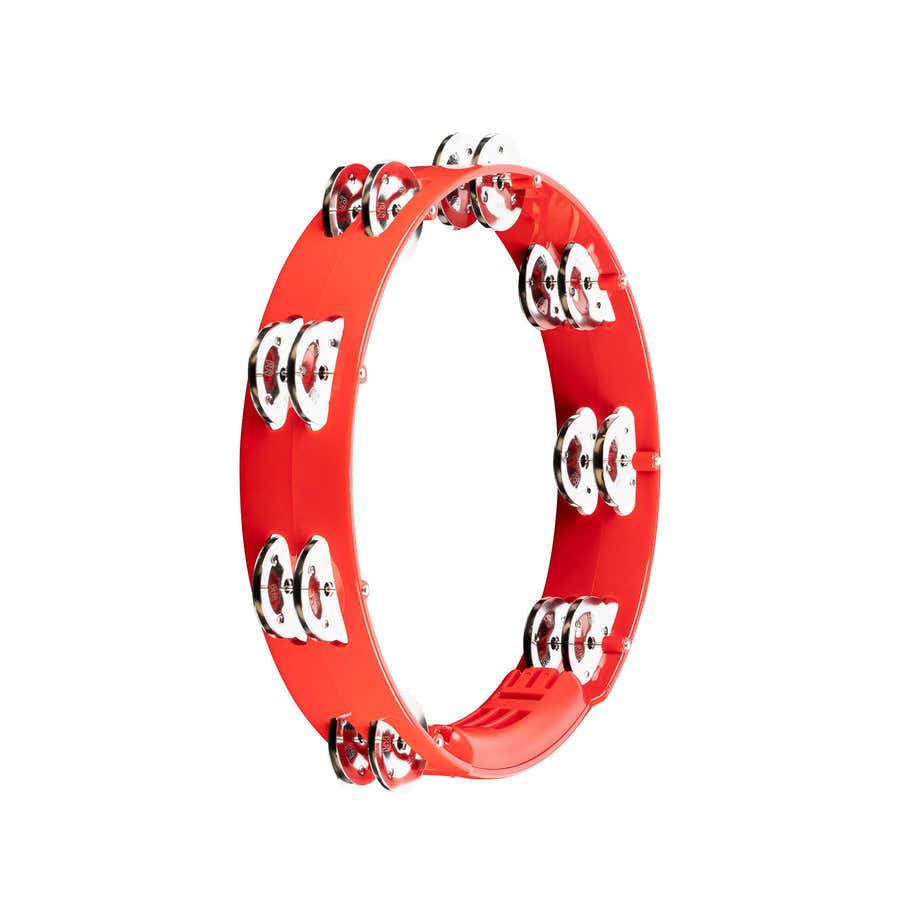 HTT10R - Tambourin ABS Rot 25CM 1 Reihe Zimbeln