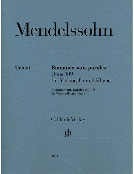 Mendelssohn Bholdy - Romance Sans Paroles Op. 109 - Violoncelle Piano